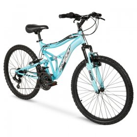 Hyper Bicycles 24" Girl's Swift Mountain Bike for Kids, Blue